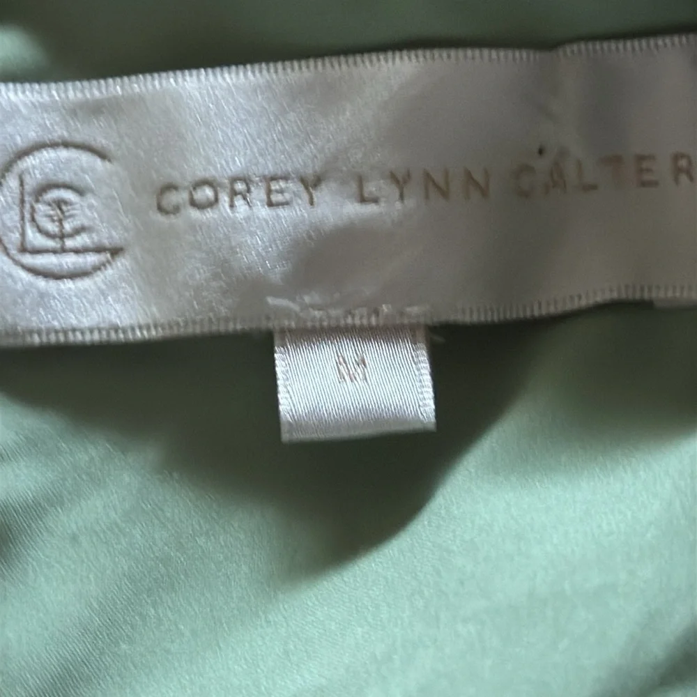 Corey Lynn Calter mint‎ green satin slip Elegant Slip Dress Sz M